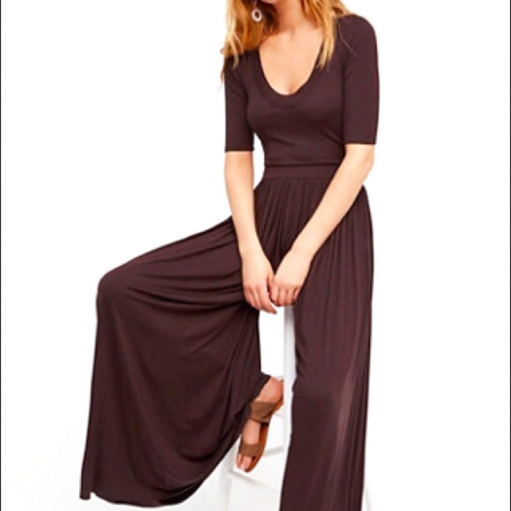 Free People FP Beach Rosebowl Wide Leg Jumpsuit M